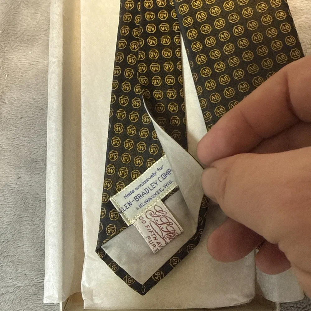 Allen-Bradley Company Vintage Commemorative Employee Service Black Tie